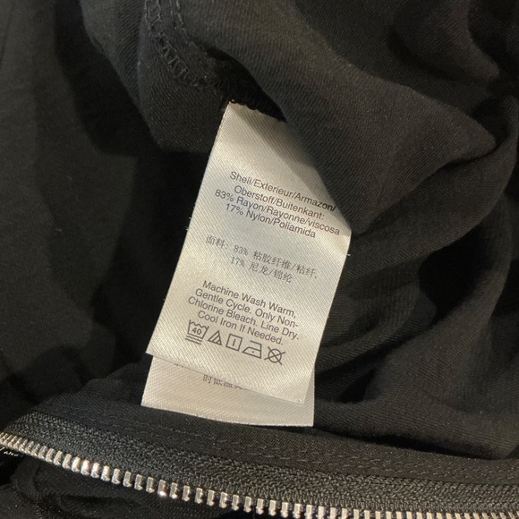 DKNY Black Jumpsuit, Zipper Pockets, Size Medium - Picture 5 of 5